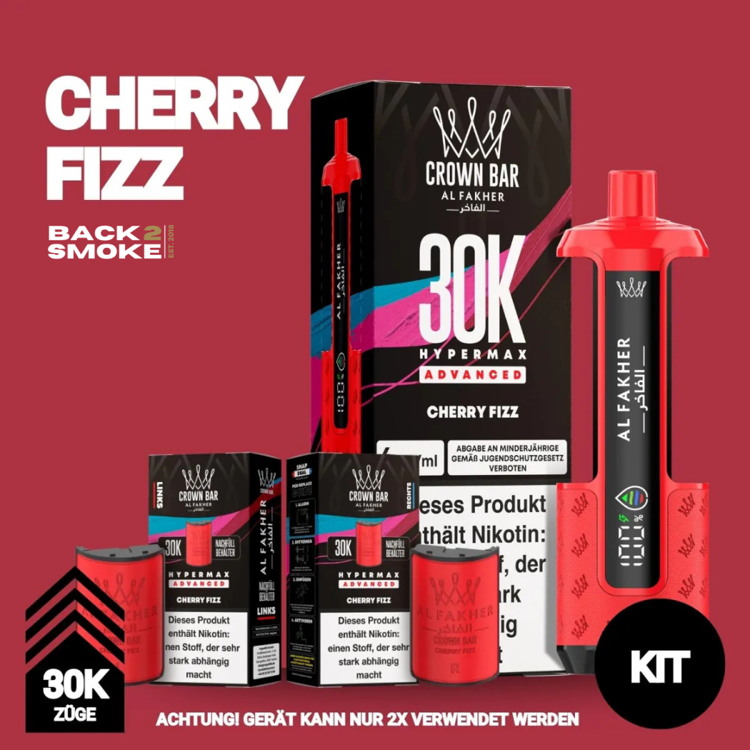 Al Fakher Hypermax 30.000 Züge - Cherry Fiesta