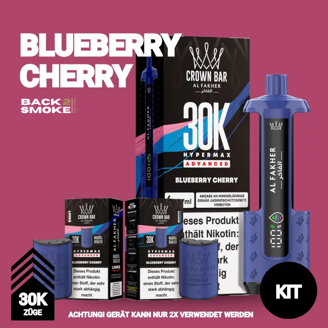 Al Fakher Hypermax 30.000 Züge - Blueberry Cherry