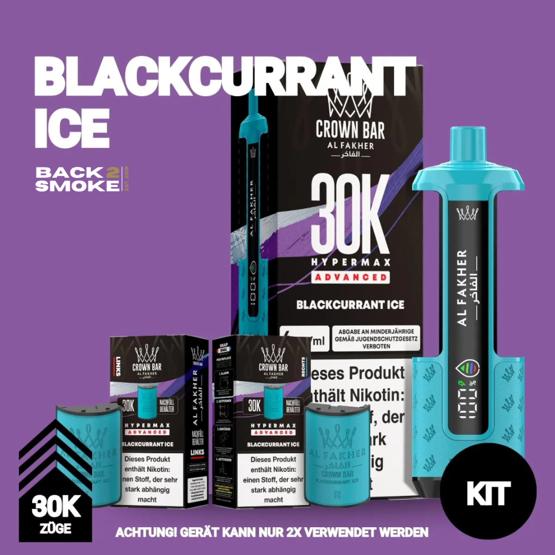 Al Fakher Hypermax 30.000 Züge - Blackcurrant Ice