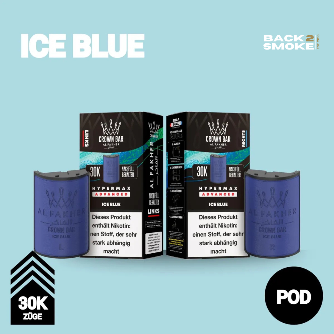 Al Fakher Hypermax 30.000 Züge Pod - Ice Blue