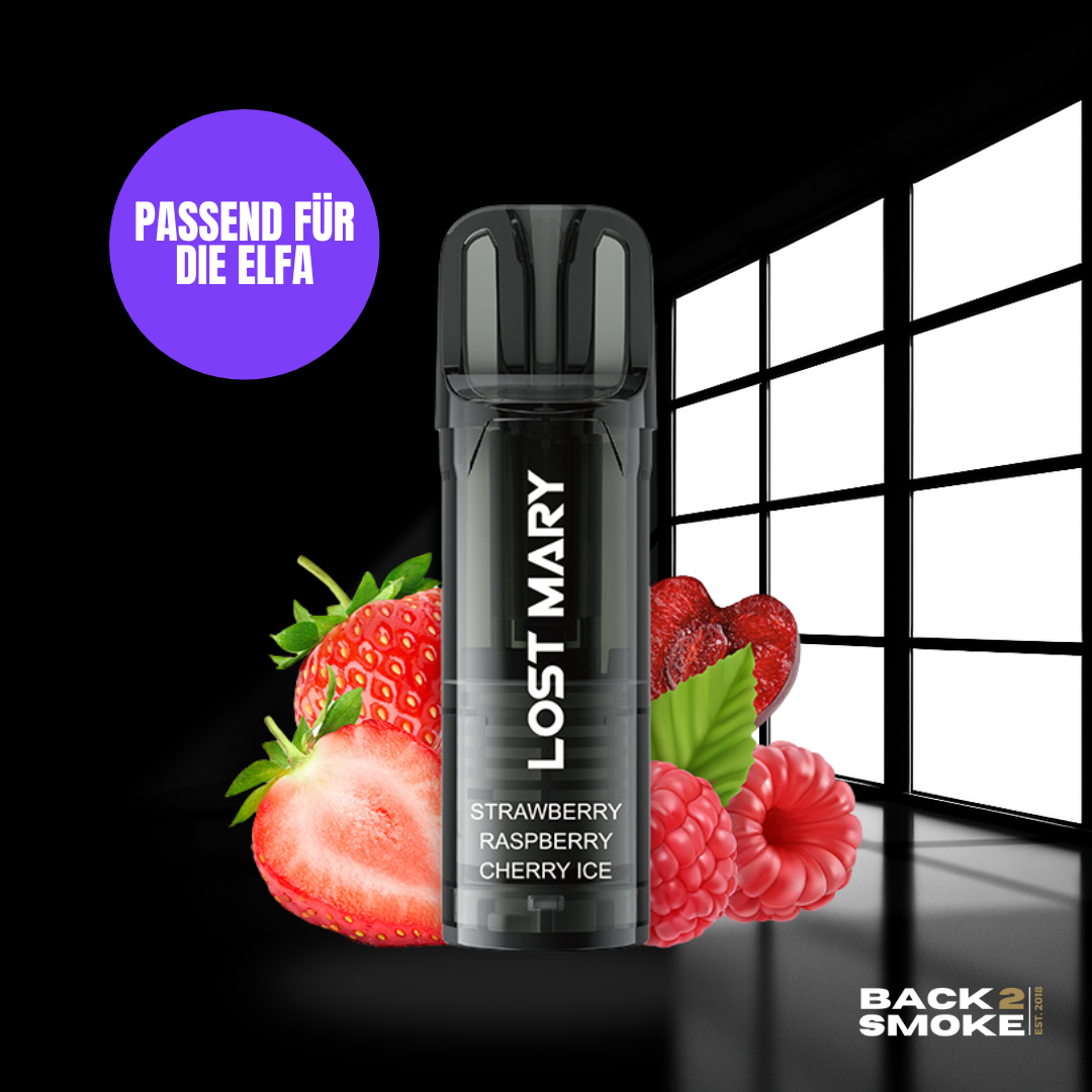 Lost Mary (Elfbar) Pods (2er) 20mg - Strawberry Raspberry Cherry Ice