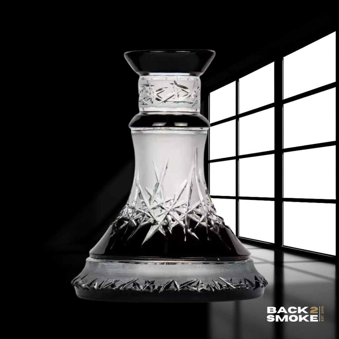 Caesar Crystal Small Ice Cut - Black Shisha Bowl