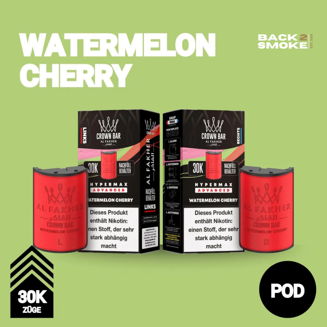 Al Fakher Hypermax 30.000 Züge Pod - Watermelon Cherry