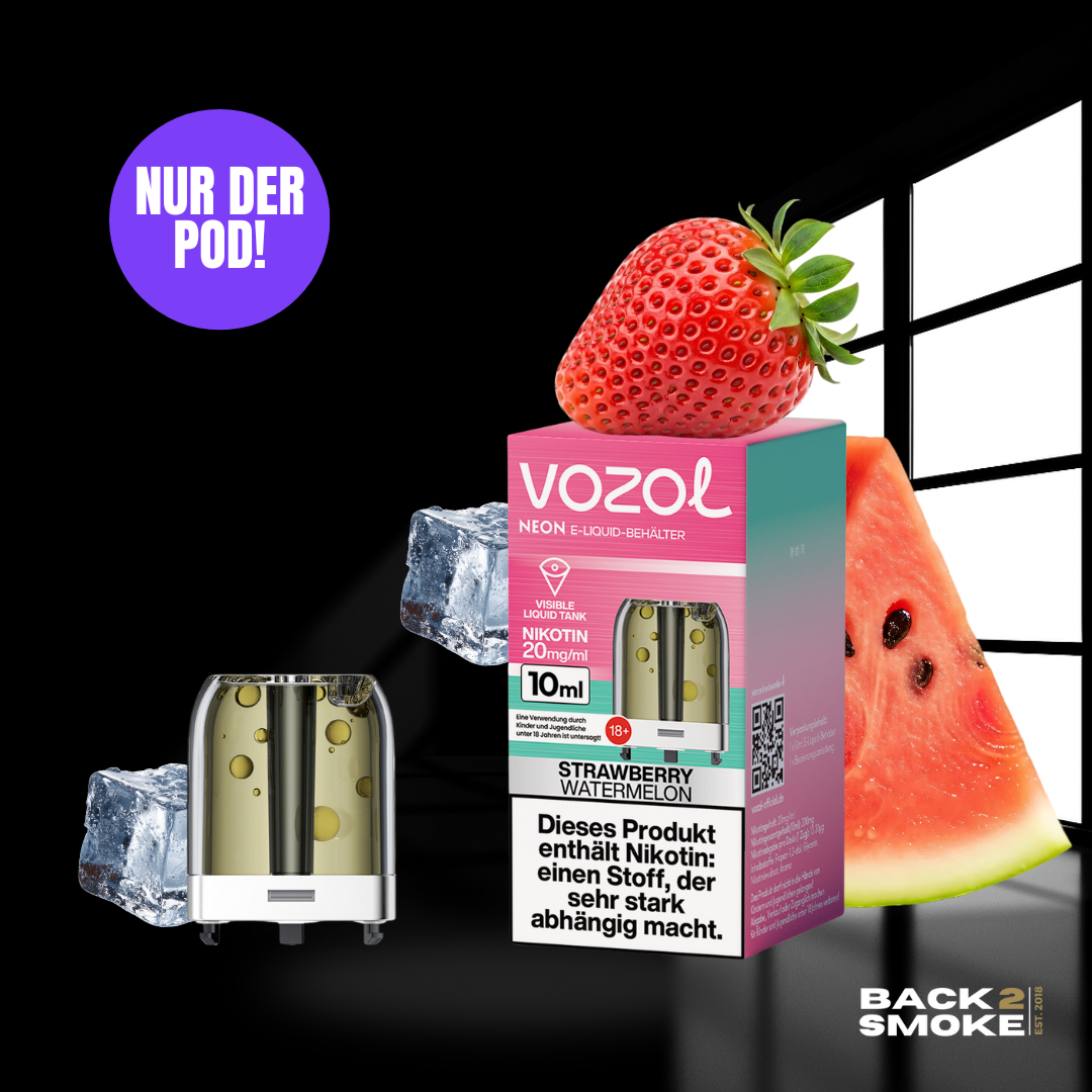 Vozol Neon Plug Max Pod + Verdampfer 18.000 Züge - Strawberry Watermelon