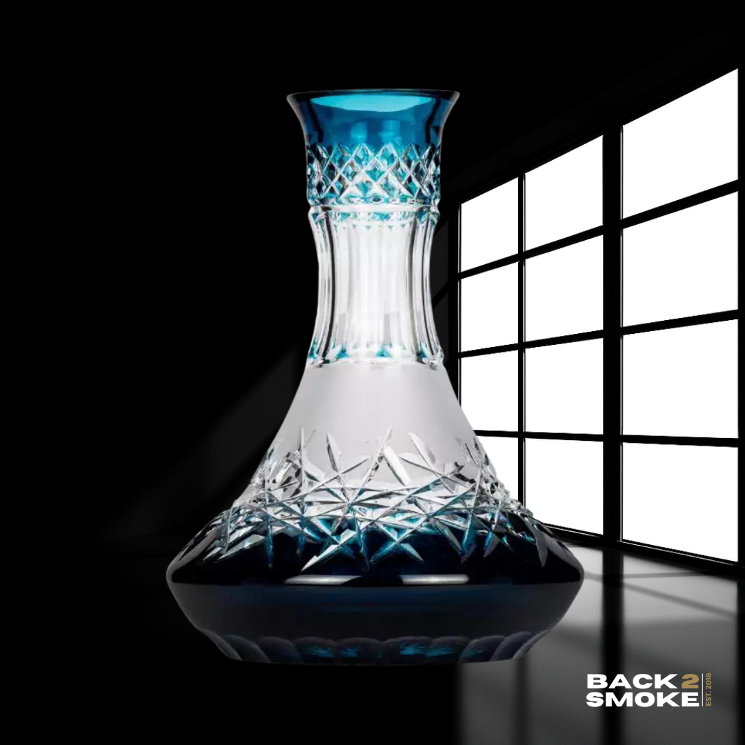 Caesar Crystal Large Trunk - Hoarfrost Up - Blue Shisha Bowl