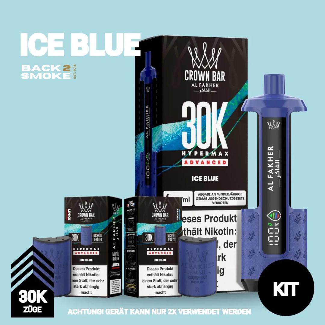 Al Fakher Hypermax 30.000 Züge - Ice Blue