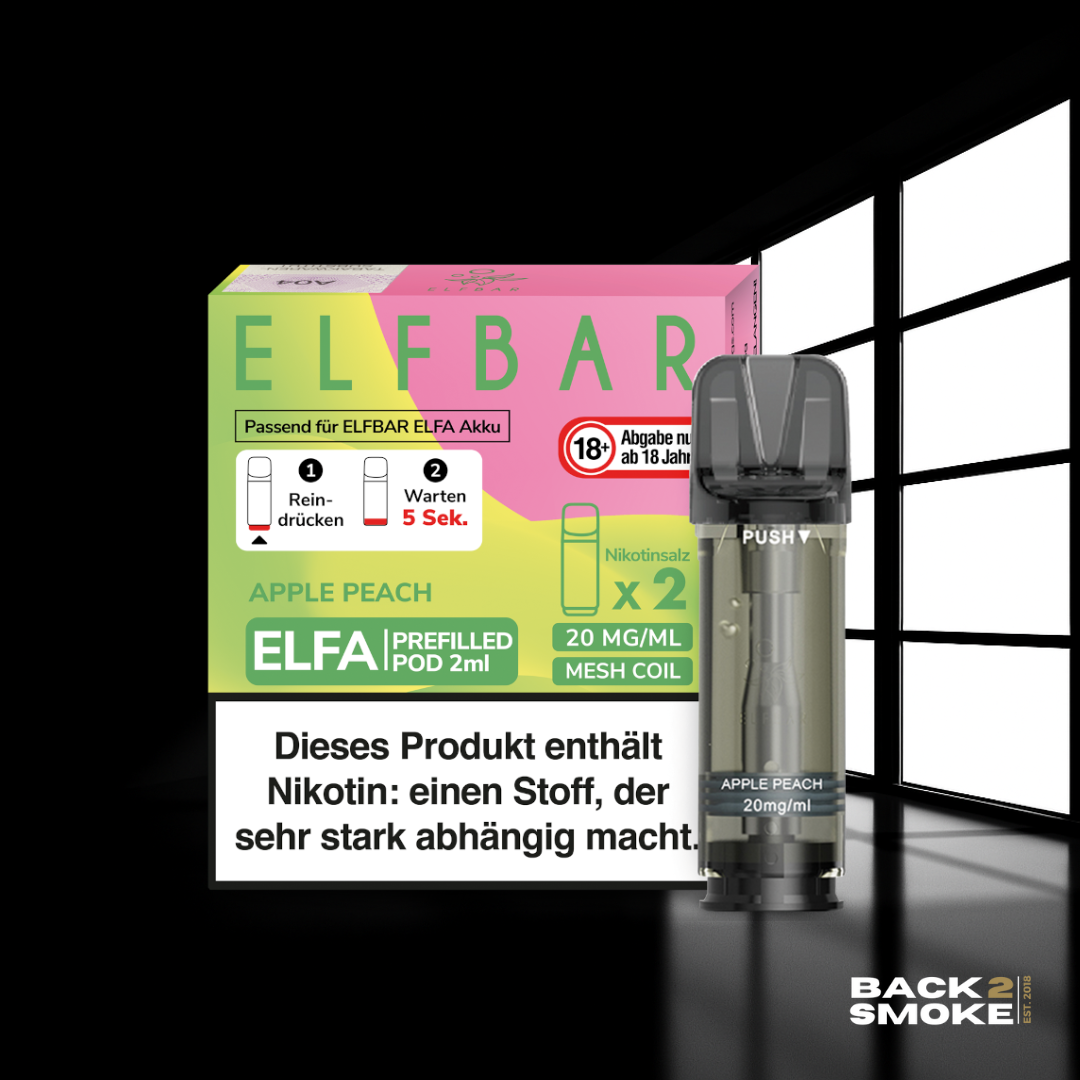 Elfbar Elfa Pods (2er) 20mg - Apple Peach