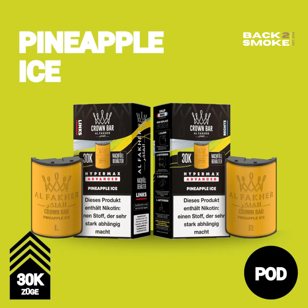 Al Fakher Hypermax 30.000 Züge Pod - Pineapple Ice