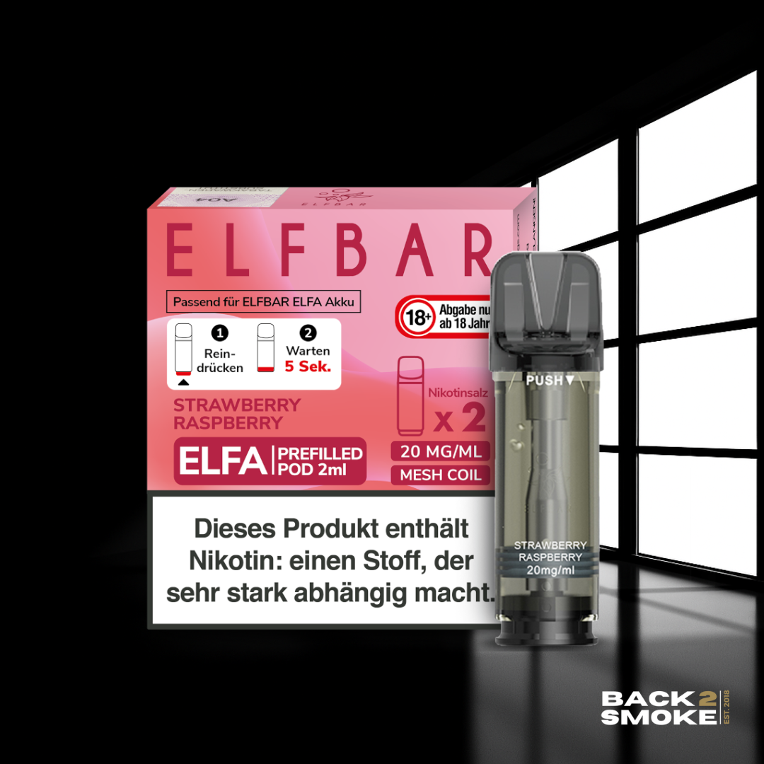 Elfbar Elfa Pods (2er) 20mg - Strawberry Raspberry