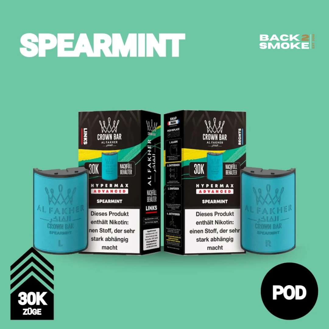 Al Fakher Hypermax 30.000 Züge Pod - Spearmint