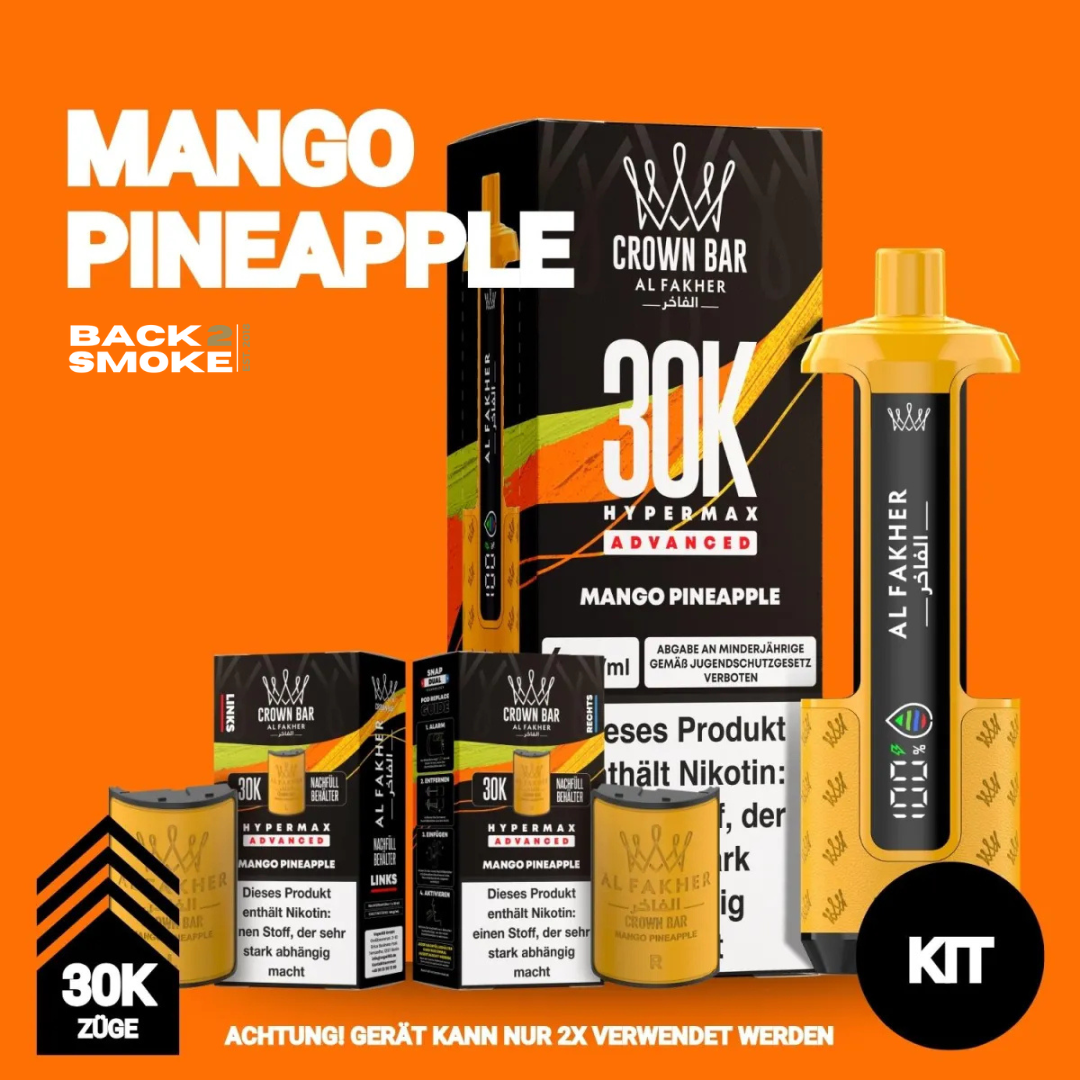 Al Fakher Hypermax 30.000 Züge - Mango Pineapple