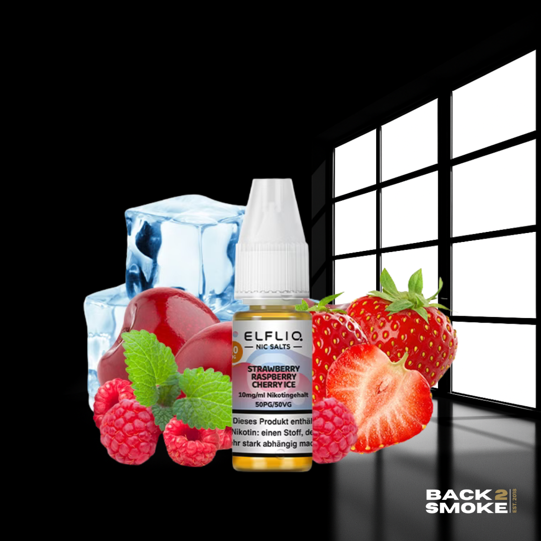 Elfbar Liquid 10ml - 10mg - Strawberry Raspberry Cherry Ice
