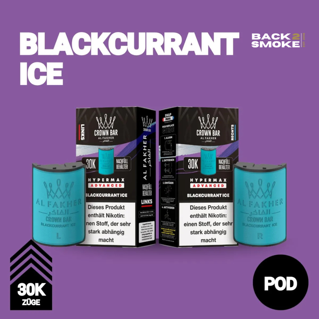 Al Fakher Hypermax 30.000 Züge Pod - Blackcurrant Ice