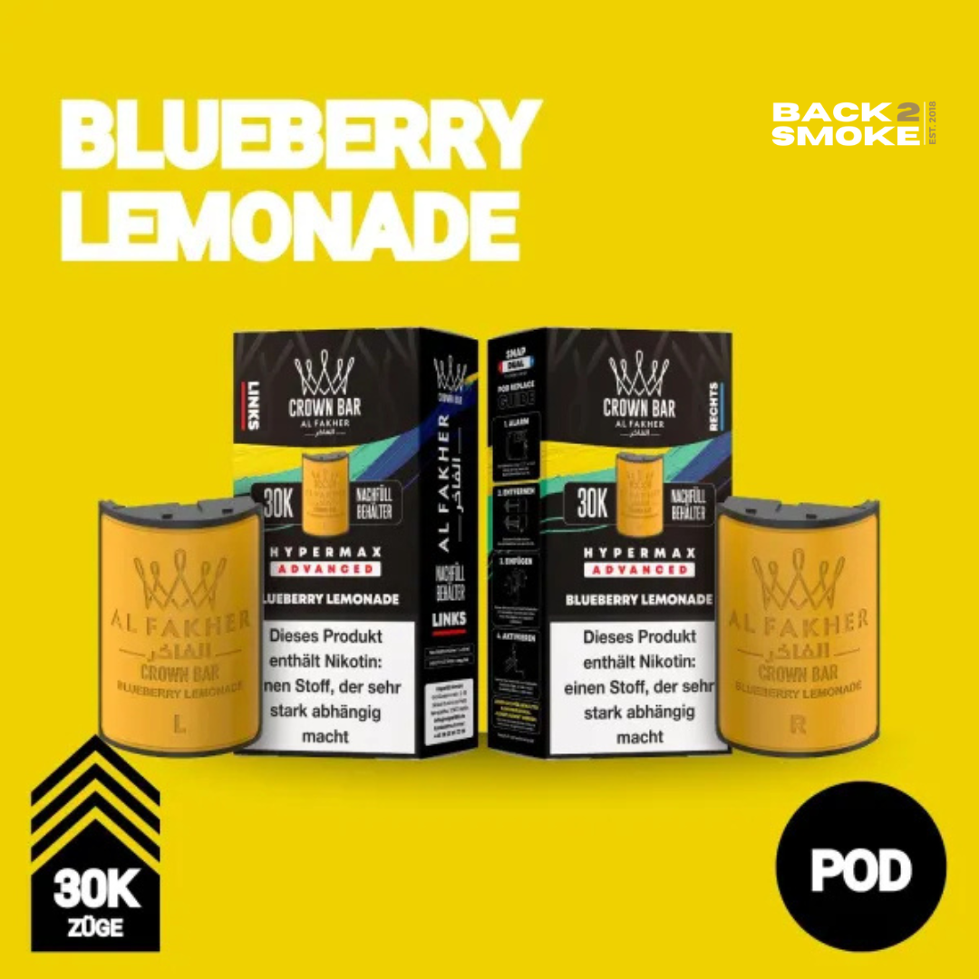 Al Fakher Hypermax 30.000 Züge Pod - Blueberry Lemonade