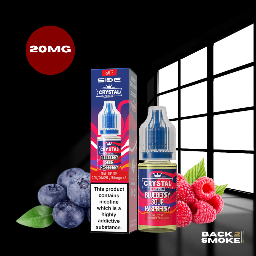 Crystal Bar Liquid 10ml - 20mg - Blueberry sour Raspberry