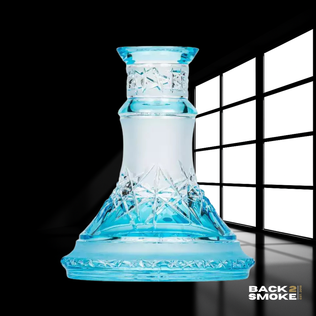 Caesar Crystal Small Ice Cut - Turquoise Shisha Bowl