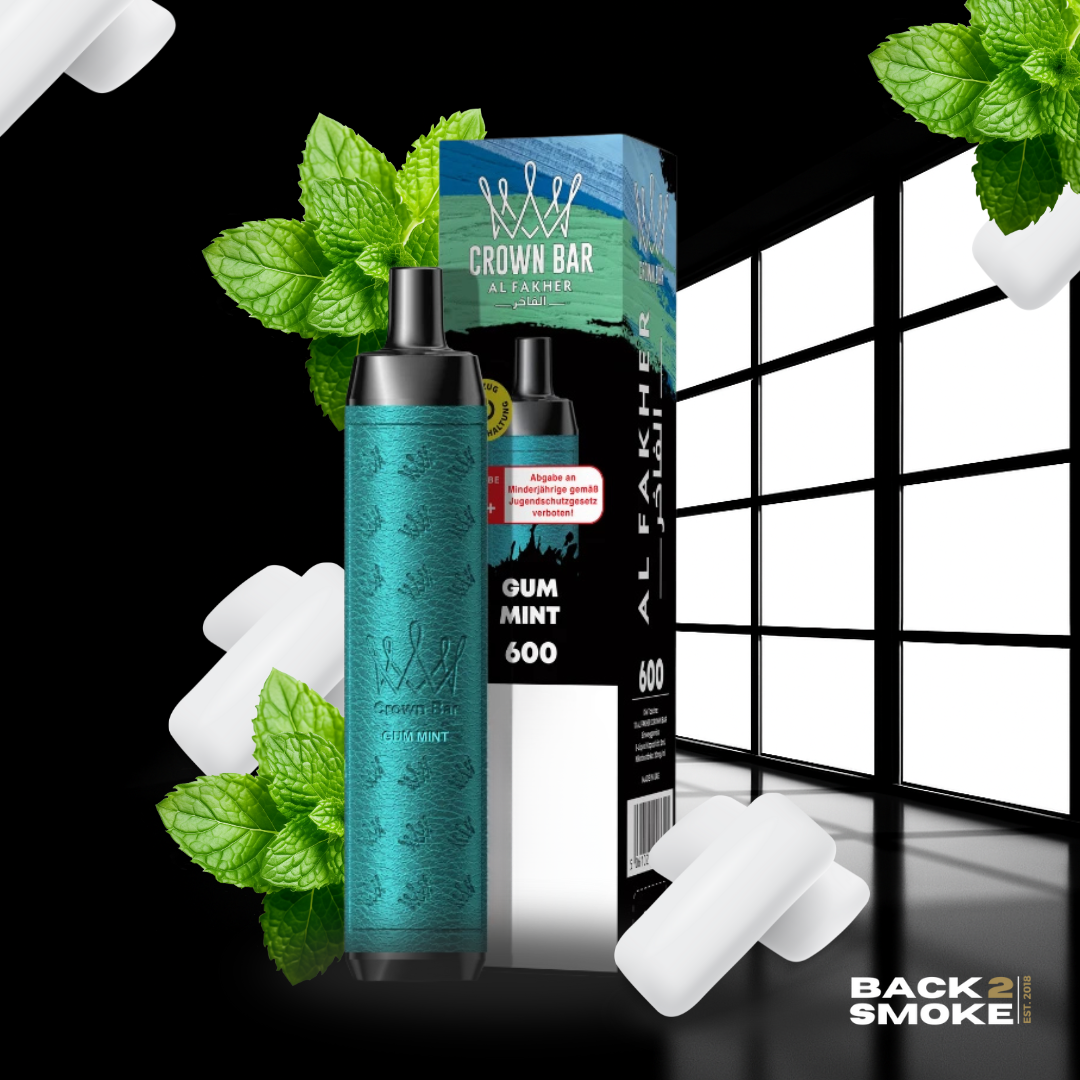 Al Fakher Crown Bar 20mg - 600 Züge - Gum Mint