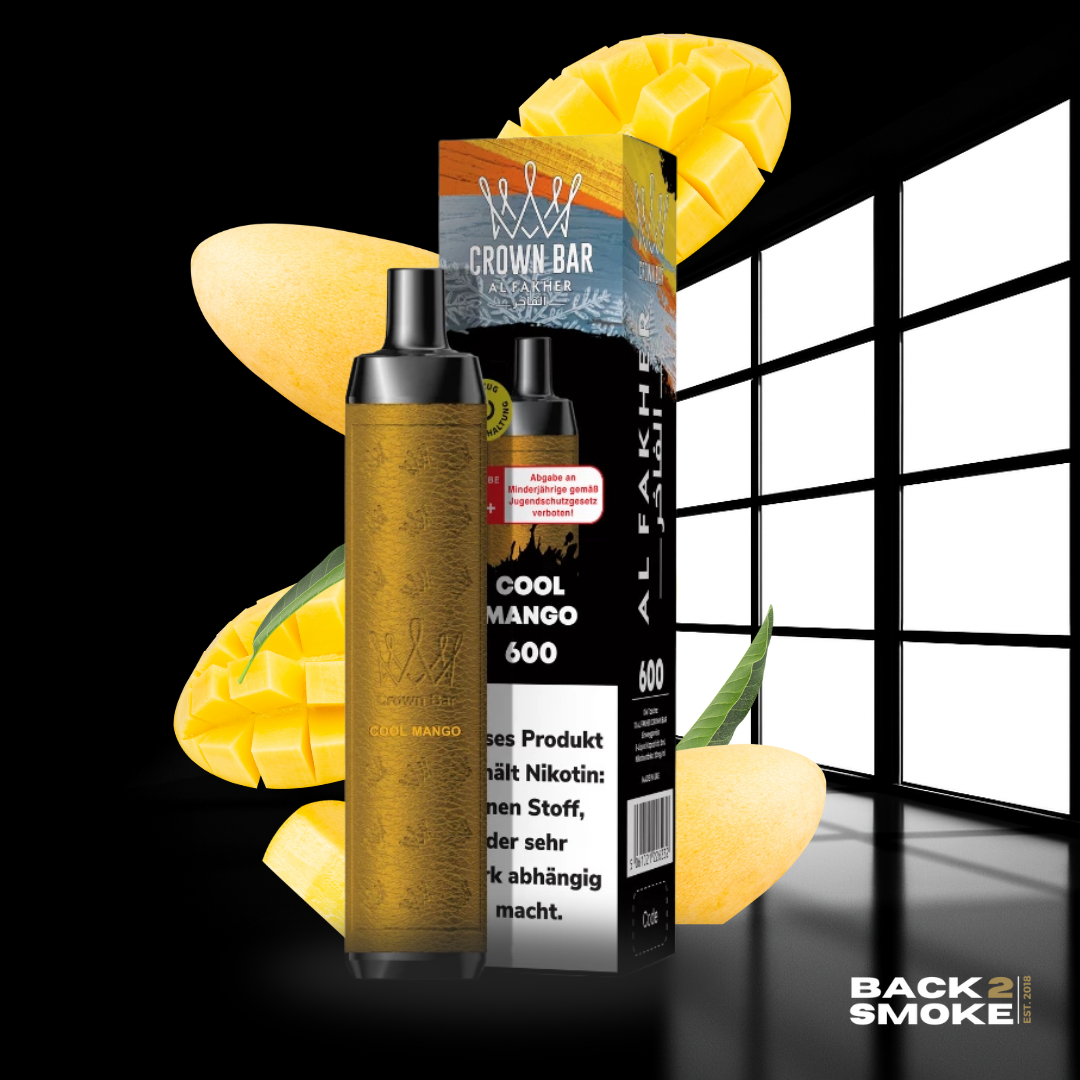 Al Fakher Crown Bar 20mg - 600 Züge - Cool Mango