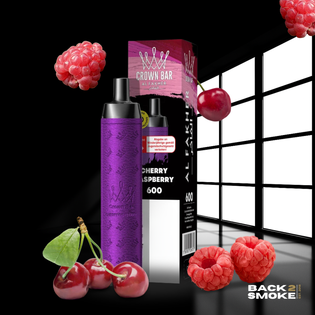 Al Fakher Crown Bar 20mg - 600 Züge - Raspberry Cherry