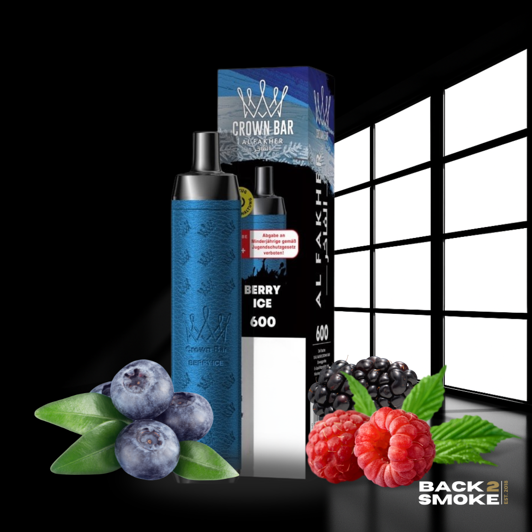 Al Fakher Crown Bar 20mg - 600 Züge - Berry Ice