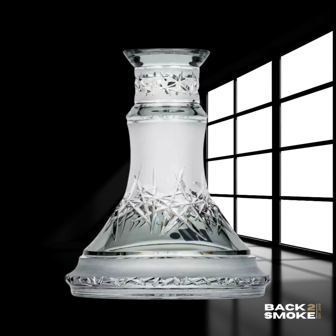 Caesar Crystal Small Ice Cut - Grey Shisha Bowl