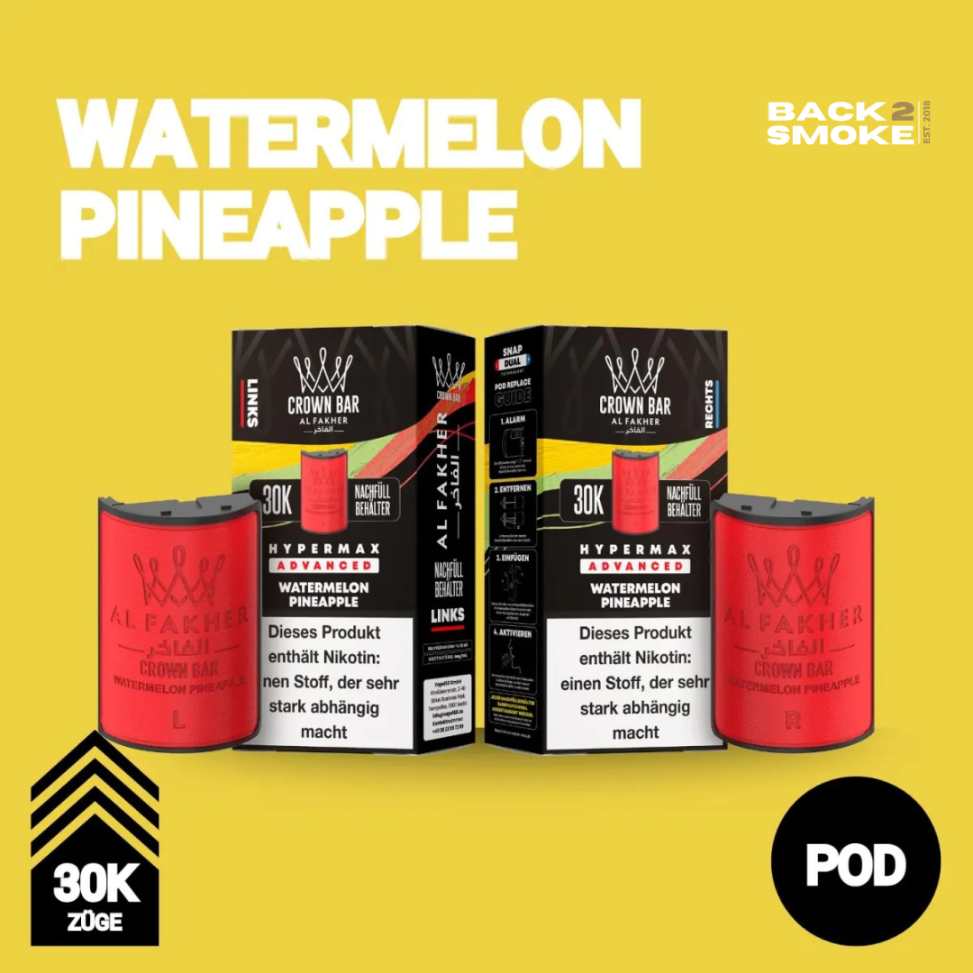 Al Fakher Hypermax 30.000 Züge - Watermelon Pineapple