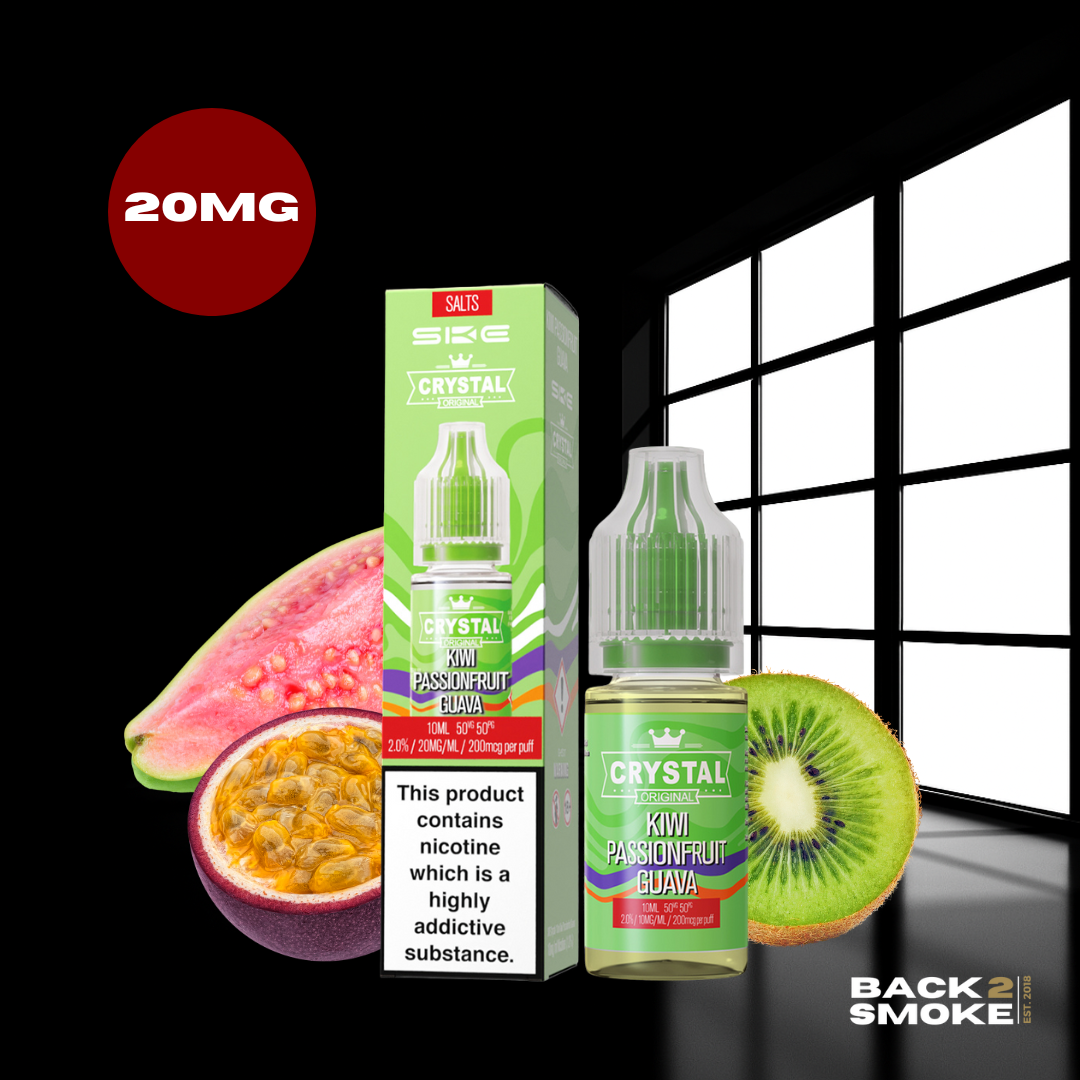 Crystal Bar Liquid 10ml - 20mg - Kiwi Passionfruit Guava