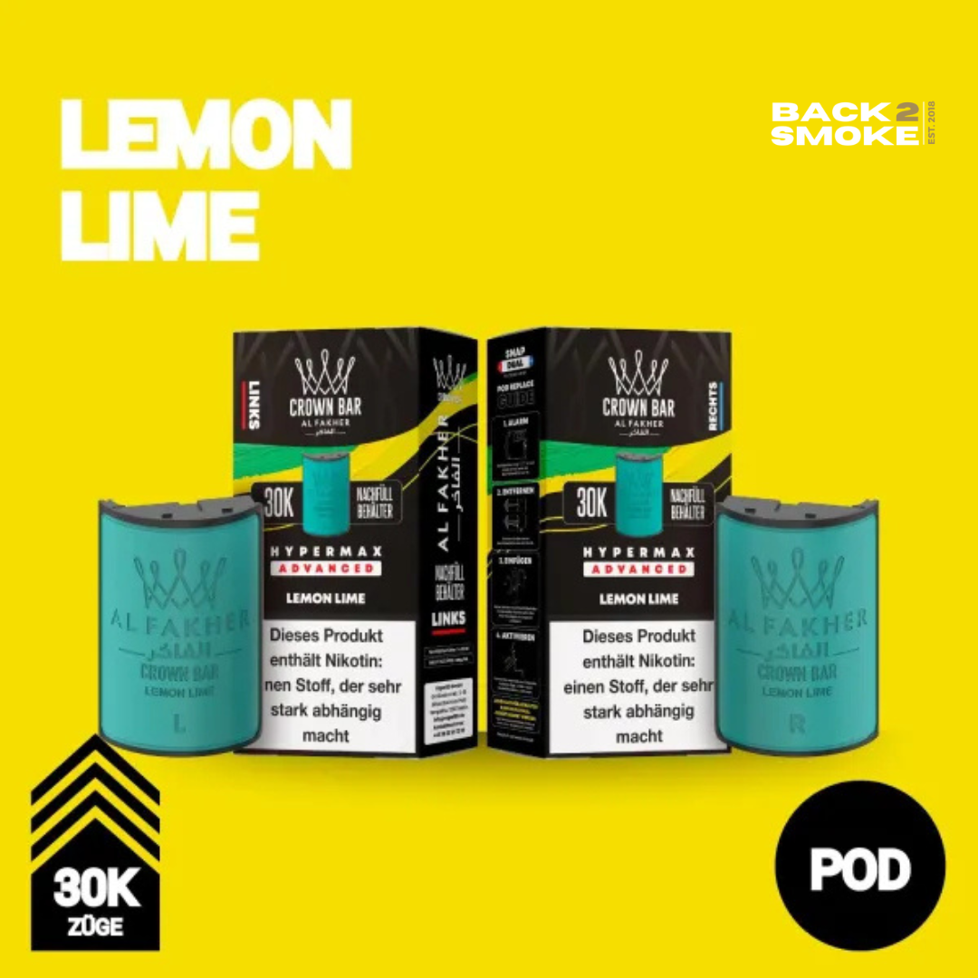 Al Fakher Hypermax 30.000 Züge Pod - Lemon Lime