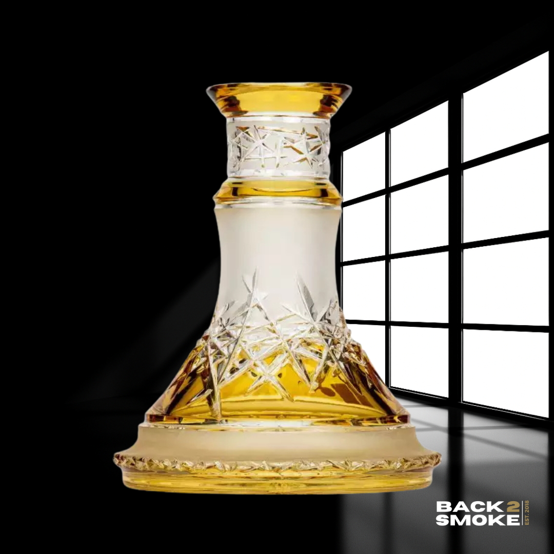 Caesar Crystal Small Ice Cut - Yellow Shisha Bowl