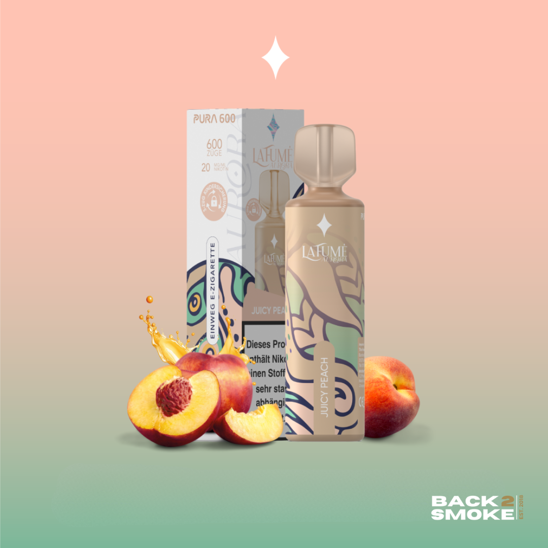 La Fume Aurora Vape 600 - 20mg - Juicy Peach