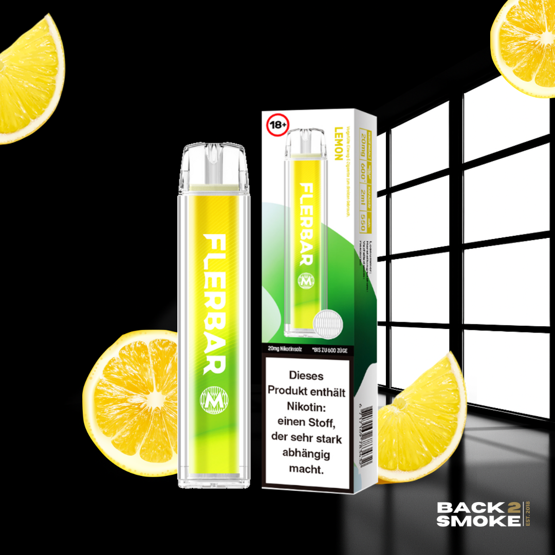 Flerbar Vape 20mg - 600 Züge - Lemon
