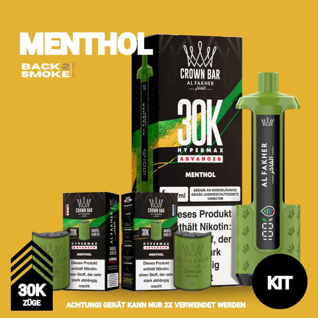 Al Fakher Hypermax 30.000 Züge - Menthol