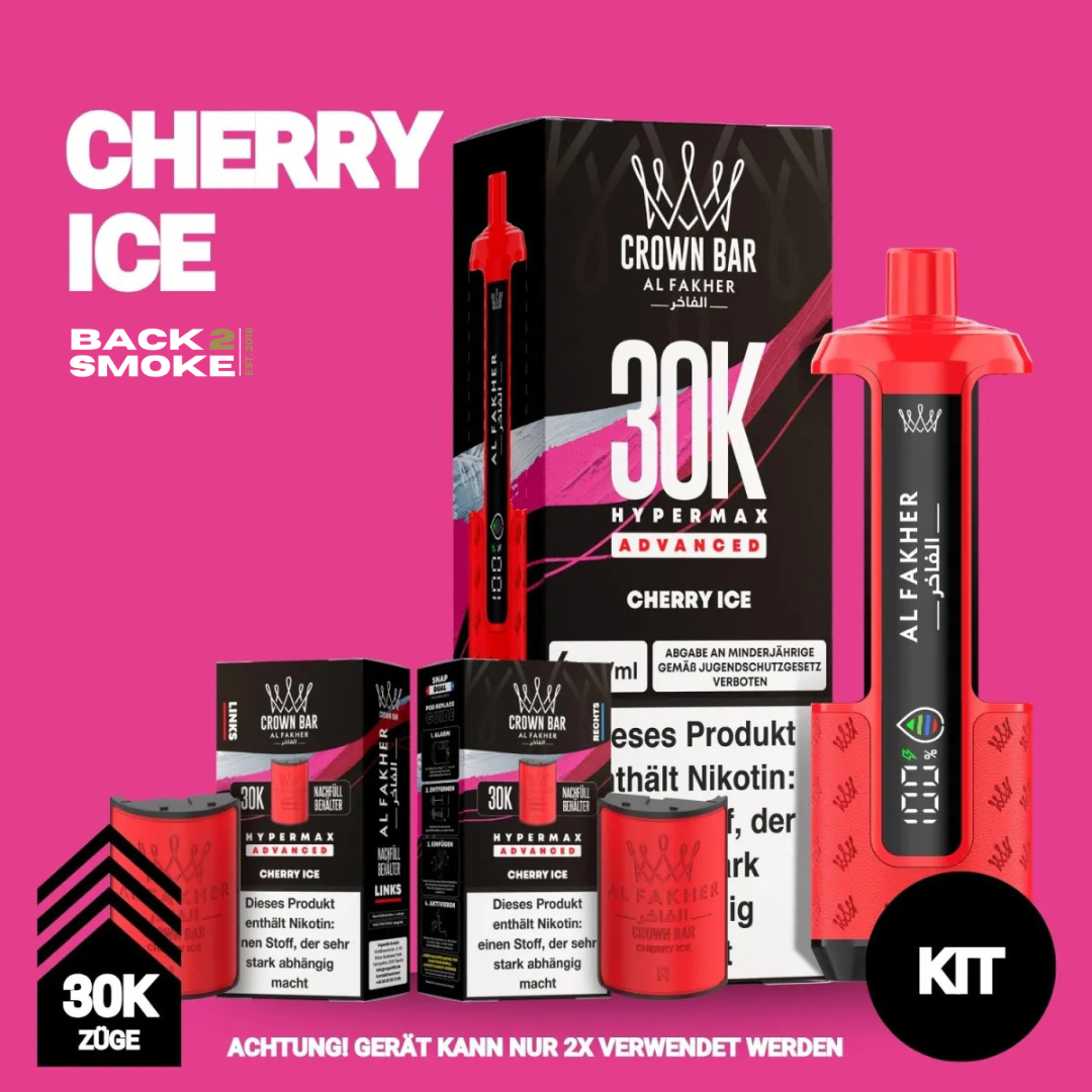 Al Fakher Hypermax 30.000 Züge - Cherry Ice