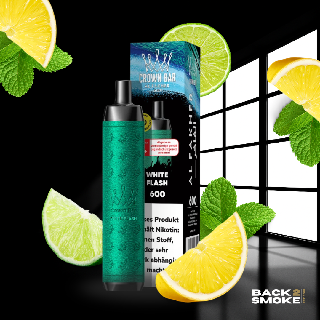 Al Fakher Crown Bar 20mg - 600 Züge - White Flash