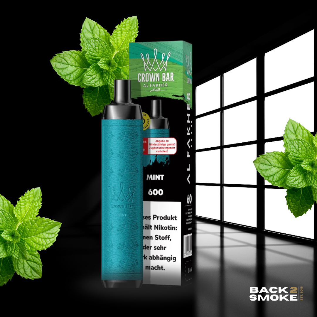 Al Fakher Crown Bar 20mg - 600 Züge - Mint