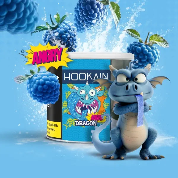 Hookain Tobacco 200g - Angry Blue Dragon
